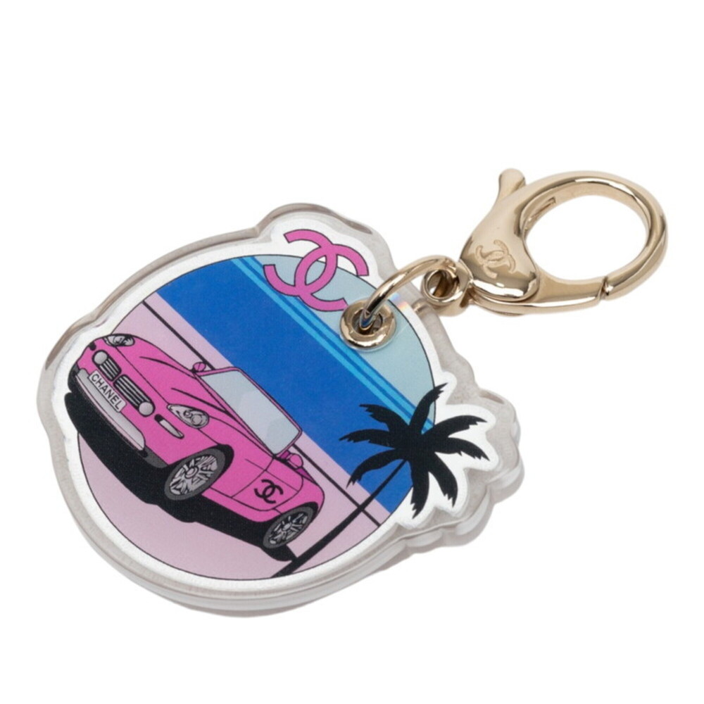 CHANEL Pink Logo Bag Charm